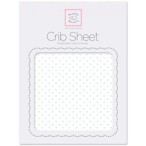 Swaddle Designs Blue Polka Dots Fitted Crib Sheet